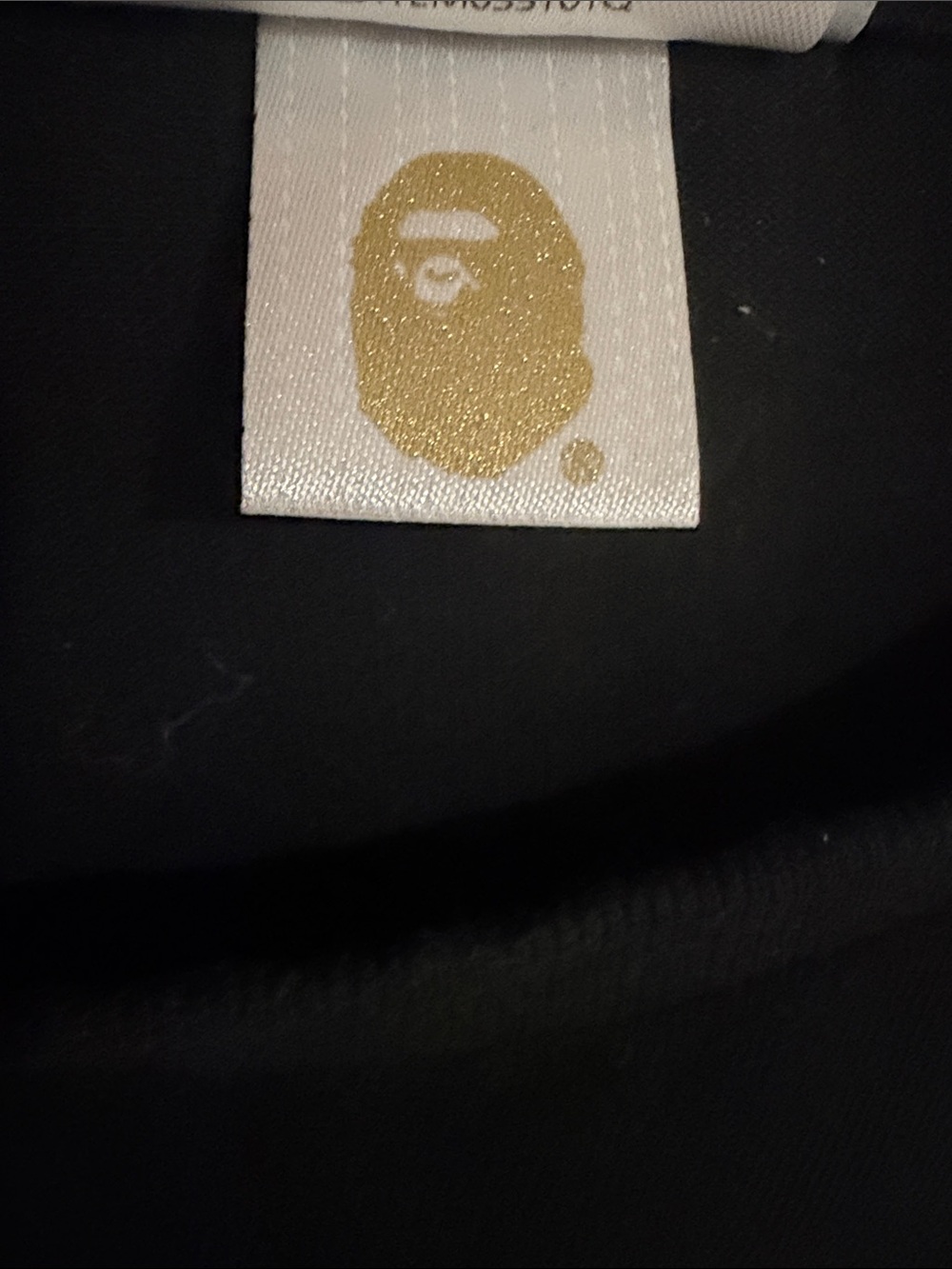 Bape Black Shirt with Gold Ape Logo